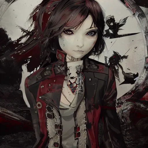 beautiful portrait of code vein character, tzuyu from