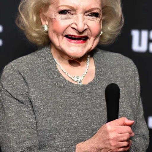 Prompt: betty white in the ufc