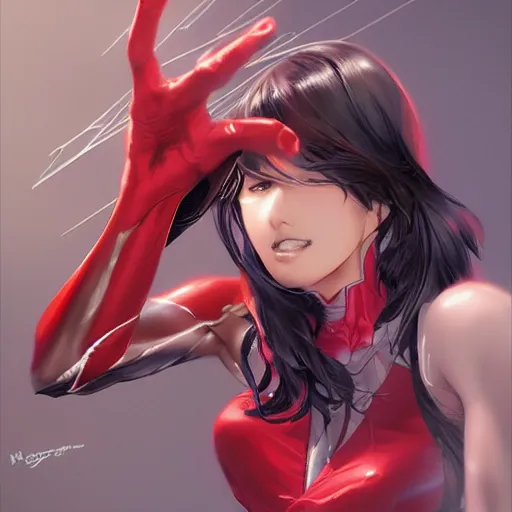 Image similar to Manga art of Spider-Women, by Stanley Artgerm Lau, WLOP, Rossdraws, James Jean, Andrei Riabovitchev, Marc Simonetti, Yoshitaka Amano, ArtStation, CGSociety,