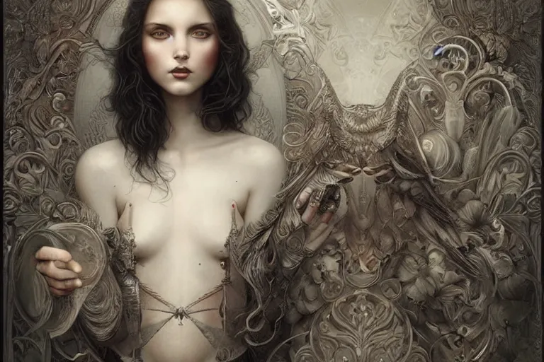 Prompt: a beatiful pattern on a white background, highly detailed, expressive, beautiful symmetric, perfect proportions, award winning, by Tom Bagshaw