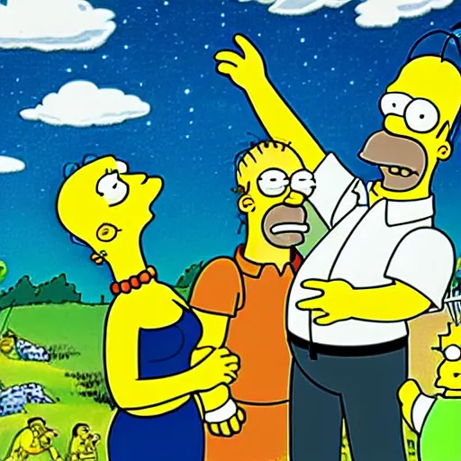 Image similar to aliens probe homer simpson around uranus