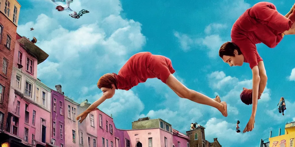 Prompt: a very high resolution image from a new movie, upside - down world, beautiful scenery, photorealistic, photography, directed by wes anderson