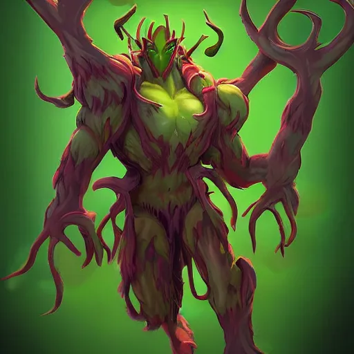 Prompt: treant protector from dota 2, digital art, in the style of Artgerm