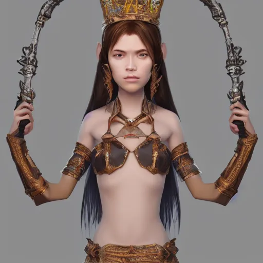 Prompt: full body epic fantasy princess with a perfectly symmetrical face and flawless skin, trending on artstation, 4k, very detailed, award winning