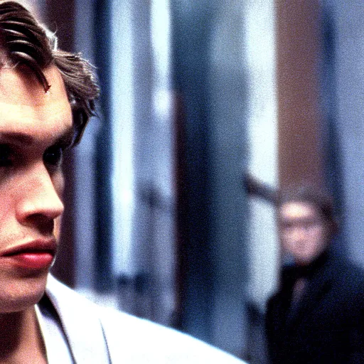 Prompt: Anakin Skywalker in American Psycho (1999)