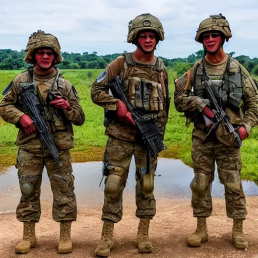 Prompt: american troops in amazon