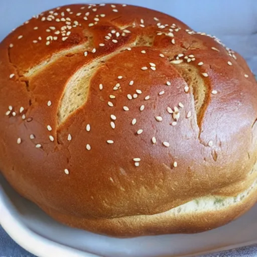 Prompt: sesame bread bun filled with planet earth