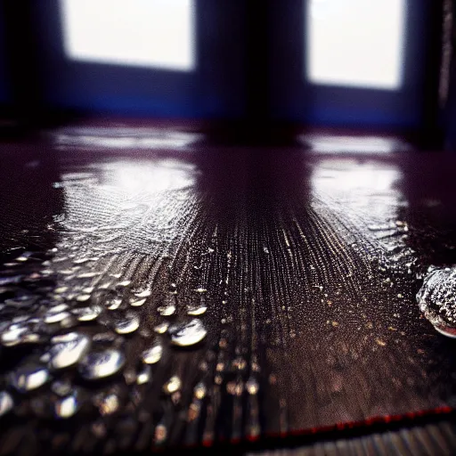 Image similar to bottle of coca - cola, droplets flow down the bottle, soft warm light, ultra quality, super detail, play of light, yellow light shining through, focus unreal engine 5,