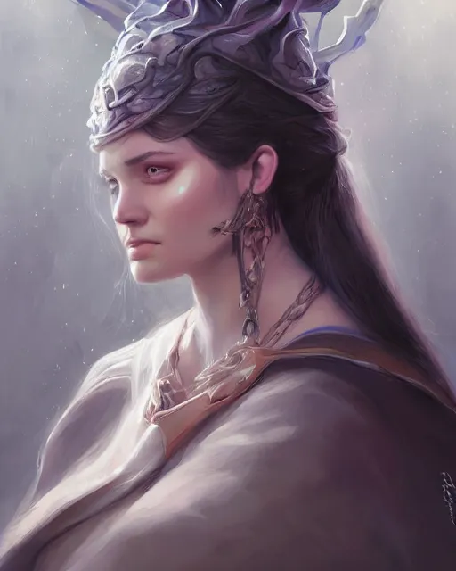 Image similar to portrait of priestess, the embodiment of darkness by Mandy Jurgens, Valentina Remenar, artgerm, trending on artstaton, intricate, Romanticism, hyperrealistic, by Charlie Bowater, James Jean