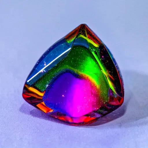 Image similar to rainbow gem, 4k, light reflection