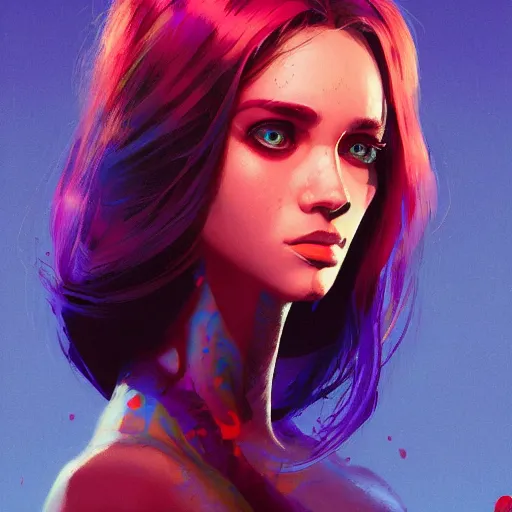 Prompt: half - lizard woman with cute - fine - face, pretty face, oil slick hair, perfect face, extremely fine details, volumetric lighting, dynamic background, poster by ilya kuvshinov katsuhiro otomo, magali villeneuve, artgerm, jeremy lipkin and michael garmash and rob rey, and silvain sarrailh