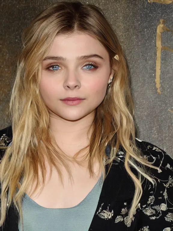 Image similar to hyperdetailed close shot of chloe grace moretz, winds of winter, with ripped crop t - shirt, fine - face, pretty face