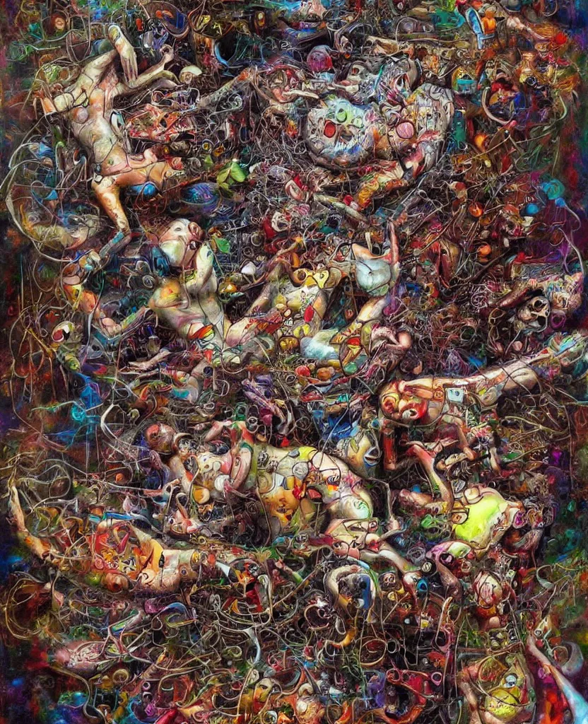 Image similar to image of random arts, weird, chaos, art, realism