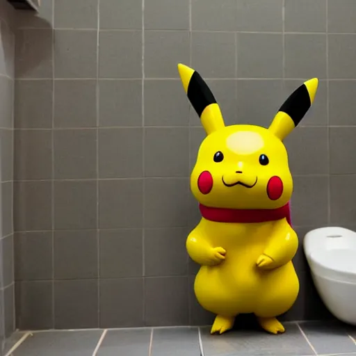 Image similar to a toilet Pikachu