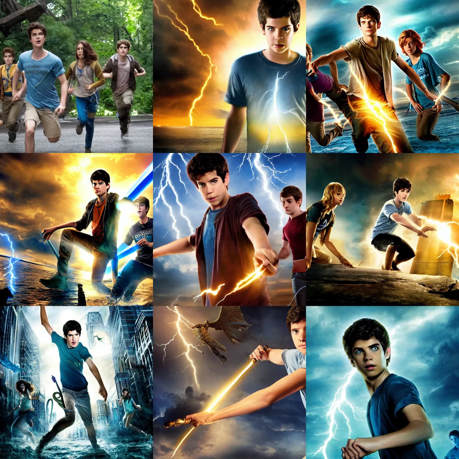 Prompt: a film still from percy jackson : the lightning thief ( 2 0 1 0 )