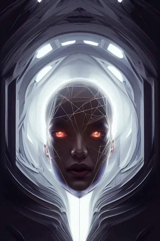 Prompt: professional concept art symmetrical portrait of a ominous! floating!! electrical fractals thing in a dark room by artgerm and greg rutkowski. an intricate, elegant, highly detailed digital painting, concept art, smooth, sharp focus, illustration, in the style of cam sykes.