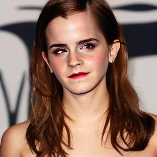 Prompt: emma watson mixed with a giant shark