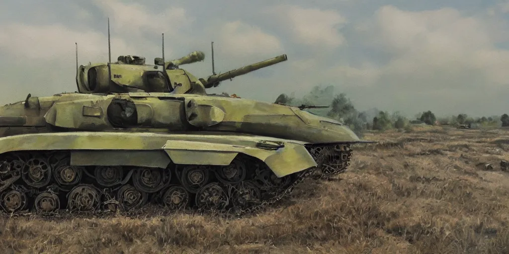 Image similar to panzer iv, oil painting