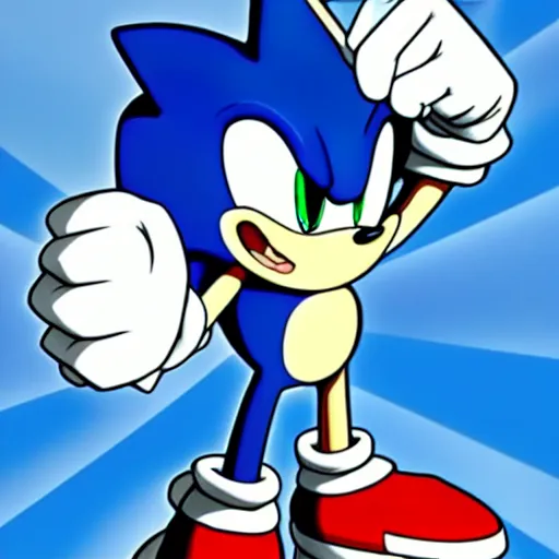 Image similar to sonic the hedgehog as a megaman boss