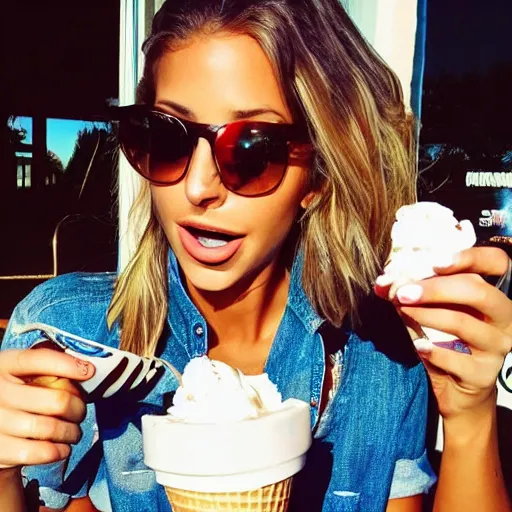 Image similar to sierra skye eating ice - cream