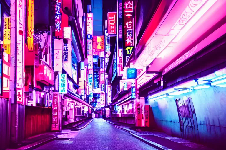 neon tokyo street futuristic aesthetic, wallpaper, | Stable Diffusion
