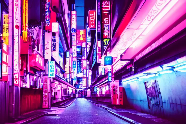 Image similar to neon tokyo street futuristic aesthetic, wallpaper, unsplash, colorful, style of aenami alena,