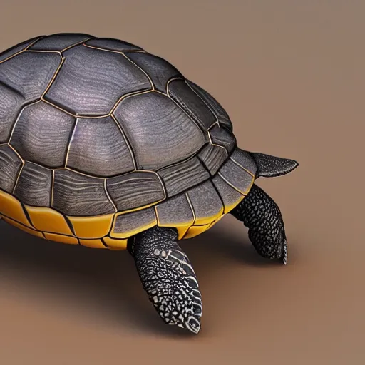 Prompt: super detailed 3 d model of a turtle character portrait rendered in cinema 4 d