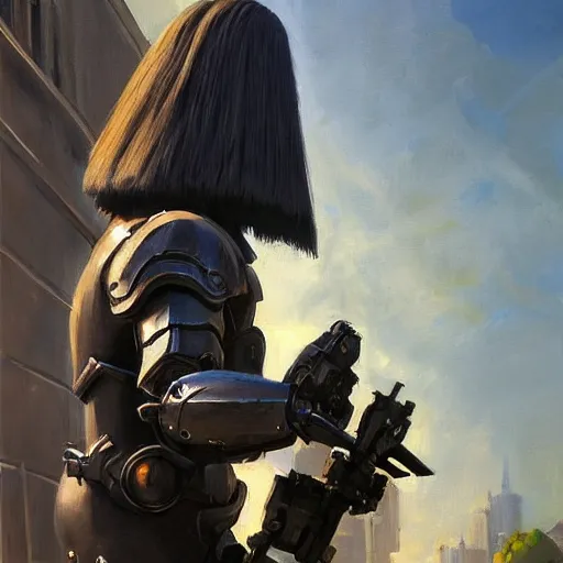 Prompt: greg manchess portrait painting of armored cousin itt from addams family as overwatch character, medium shot, asymmetrical, profile picture, organic painting, sunny day, matte painting, bold shapes, hard edges, street art, trending on artstation, by huang guangjian and gil elvgren and brom