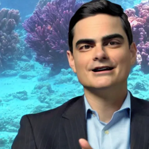 Prompt: Ben shapiro trying to sell a house while underwater