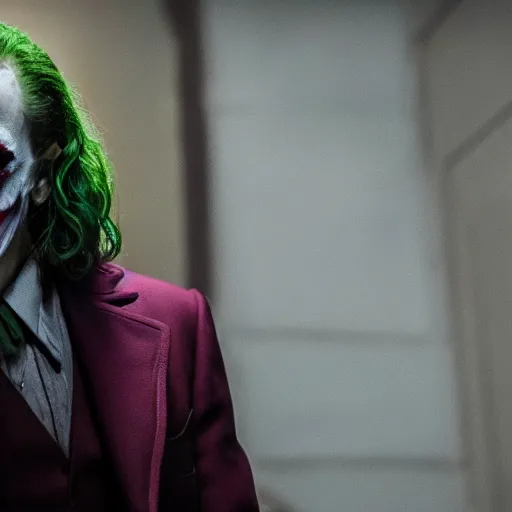 Image similar to film still of Nicolas Cage as joker in the new Joker movie