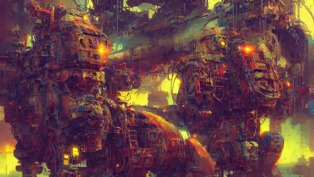 Prompt: a machine conjuring!!! an image!!! from of noise!!!, by john berkey, marc simonetti, and diego gisbert llorens, cinematic closeup!!, accurate facial details, colorful, intricate, chaotic, fantasy realism, hopeful, 8 k render, volumetric lighting