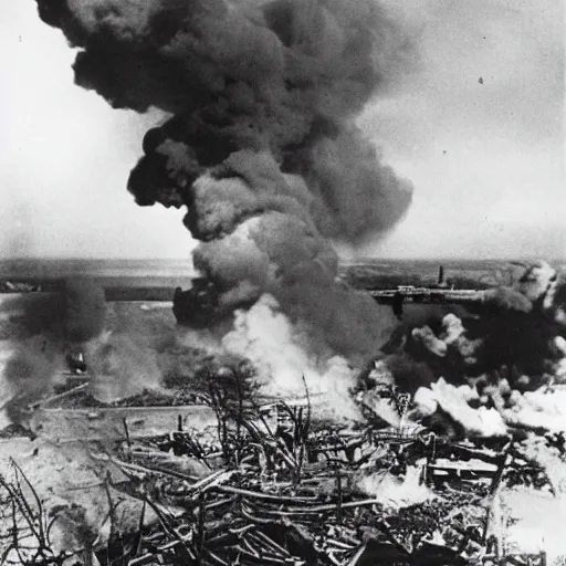 Image similar to ww 2 explosion, photography