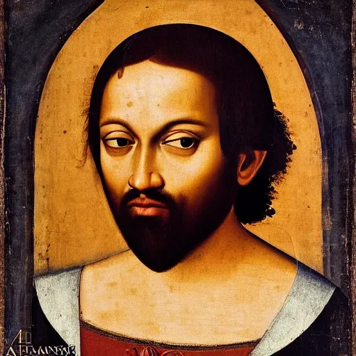 Prompt: renaissance portrait of mutahar anas