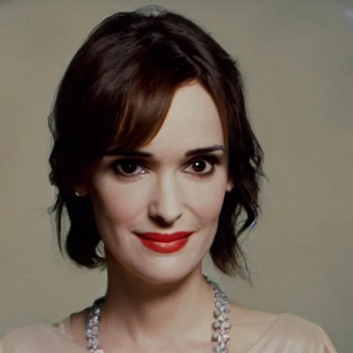 Image similar to portrait of Winona Ryder, photograph of a computer screenshot