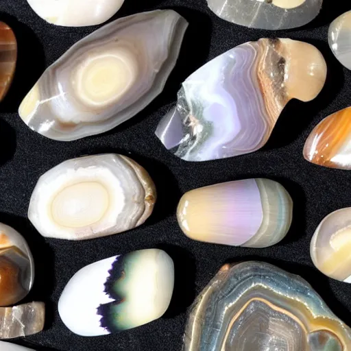 Image similar to banded agates that look like a tropical beach