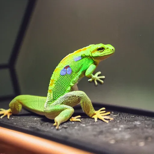 Image similar to gecko sitting inside a terrarium