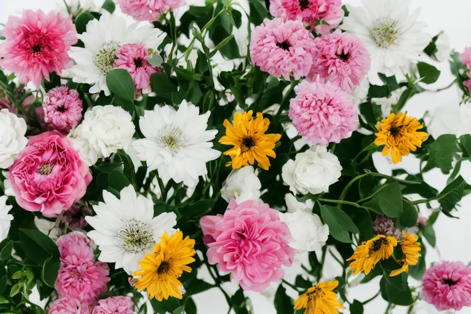 Image similar to a bouquet of flowers on a white background