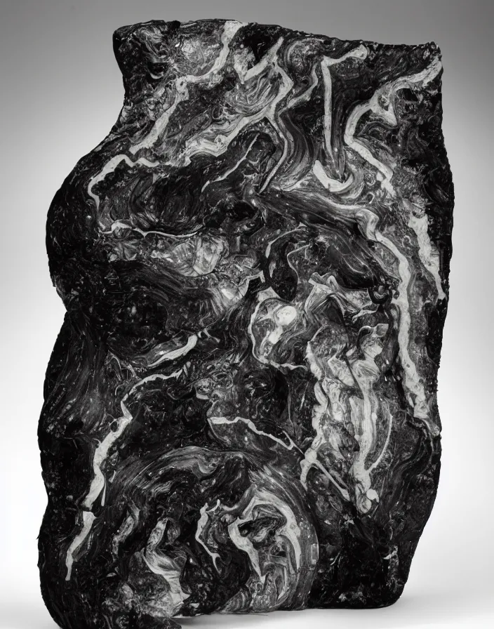 Prompt: a diagram showing 1 1 0 million years old liquid porcelain sculpture black velvet detail 8 k