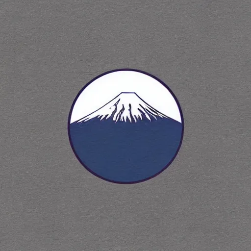 Prompt: round design, mount fuji, by teeturtle. com