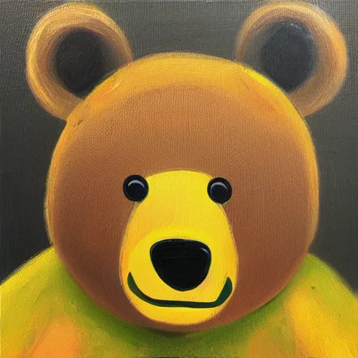 Image similar to “nice bear yellow light oil panting”