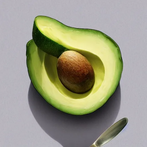 Prompt: an cucumber murdering an avocado with a spoon by pixar