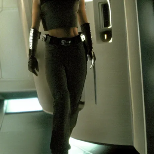 Prompt: A still of Mila Kunis as T'Pol in Star Trek: Enterprise (2001)