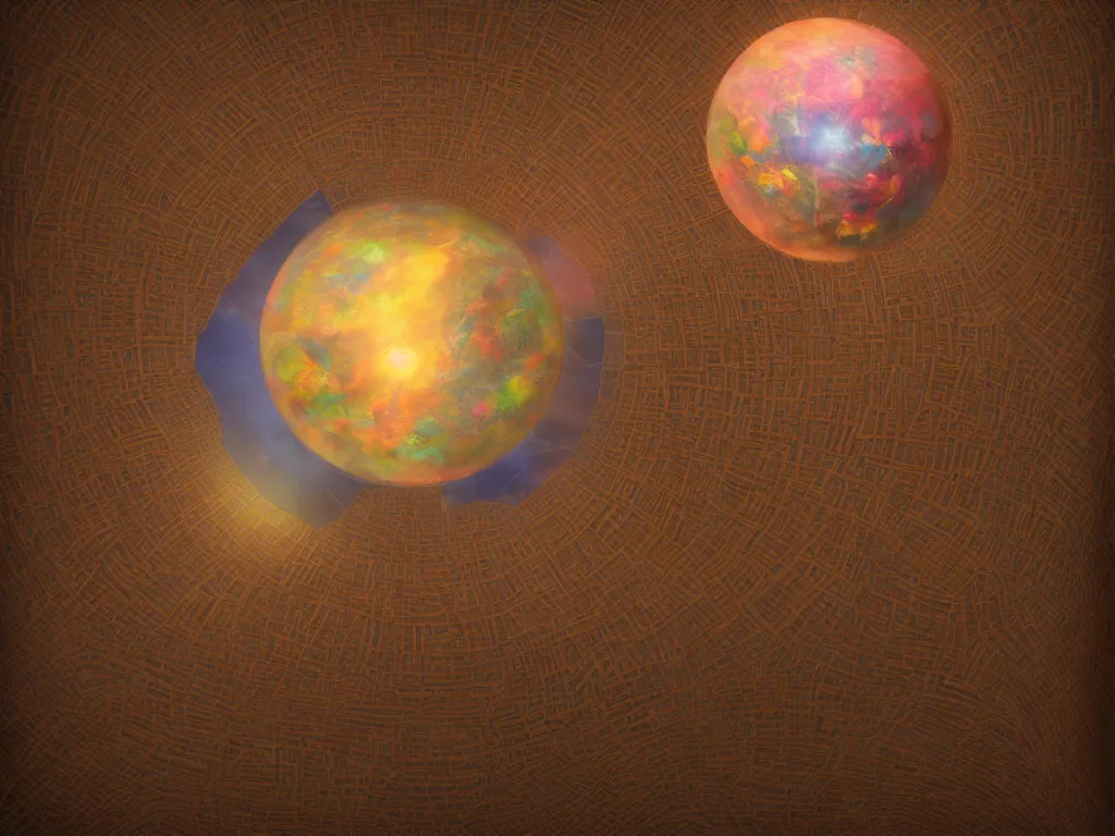 Image similar to 3 d render, sunlight study, the universe is a spheroid region 7 0 5 meters in diameter, art nouveau, by john james audubon and ( ( ( ( ( lisa frank ) ) ) ) ), 8 k, sharp focus, octane render