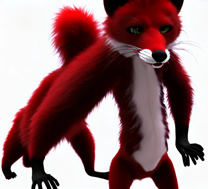 Image similar to furry - male - red - black - weasel - geistcaller - fursona uhd ue 5 visual novel pc game expressions, photorealistic