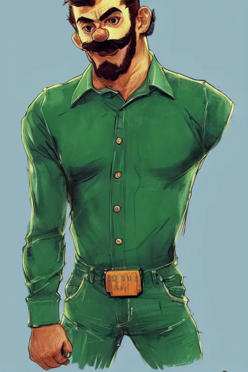 GigaChad Luigi by SuperMemeMaker5 on DeviantArt