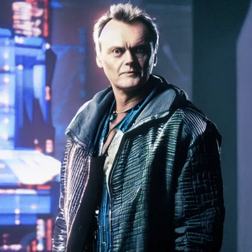 Image similar to Anthony Head as Cyberpunk Uther