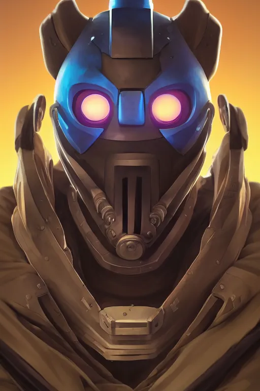 Image similar to epic mask helmet robot ninja portrait stylized as fornite style game design fanart by concept artist gervasio canda, behance hd by jesper ejsing, by rhads, makoto shinkai and lois van baarle, ilya kuvshinov, rossdraws global illumination radiating a glowing aura global illumination ray tracing hdr render in unreal engine 5