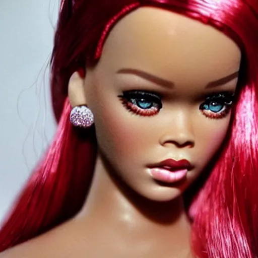 Prompt: rihanns as a barbie doll, photorealistic, highly detailed,