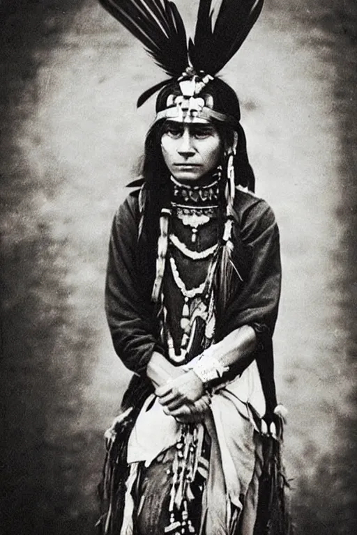 Image similar to “Photo of Native American indian woman Emma Watson, portrait, skilled warrior of the Chiricahua Apache, Lozen was the sister of Victorio a prominent Chief, showing pain and sadness on her face, ancient, realistic, detailed, emma watson”