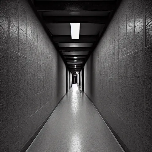 Prompt: hallway leading into the void